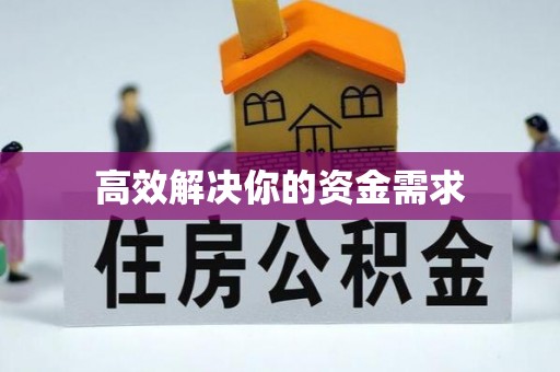 前镇高效解决你的资金需求