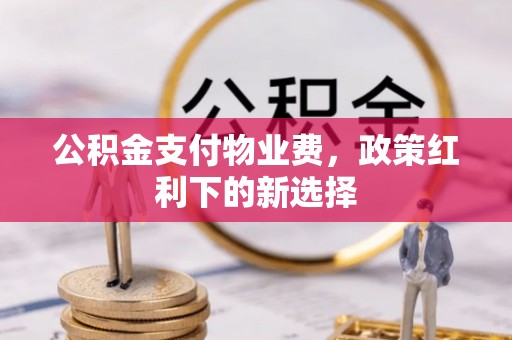 前镇公积金支付物业费，政策红利下的新选择