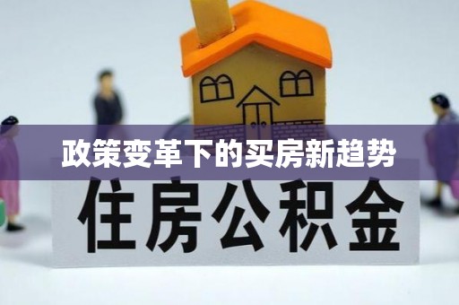 前镇政策变革下的买房新趋势