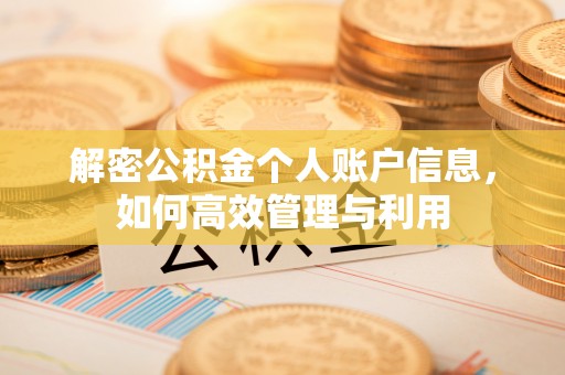 前镇解密公积金个人账户信息，如何高效管理与利用