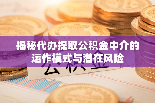 前镇揭秘代办提取公积金中介的运作模式与潜在风险