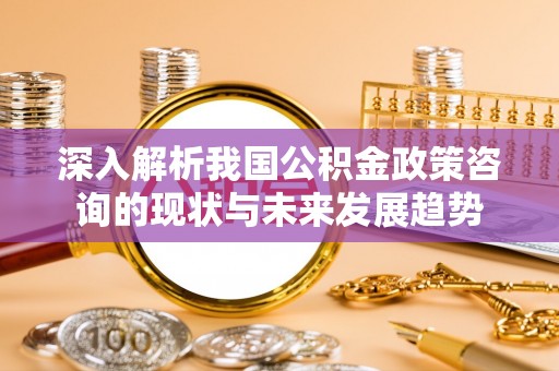 前镇深入解析我国公积金政策咨询的现状与未来发展趋势