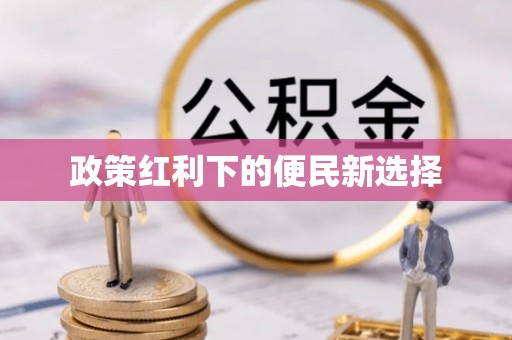 前镇政策红利下的便民新选择
