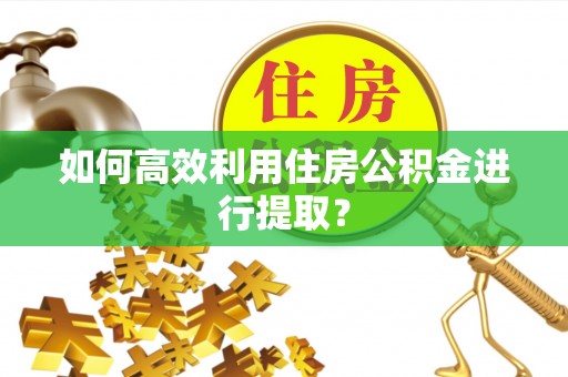 前镇如何高效利用住房公积金进行提取？